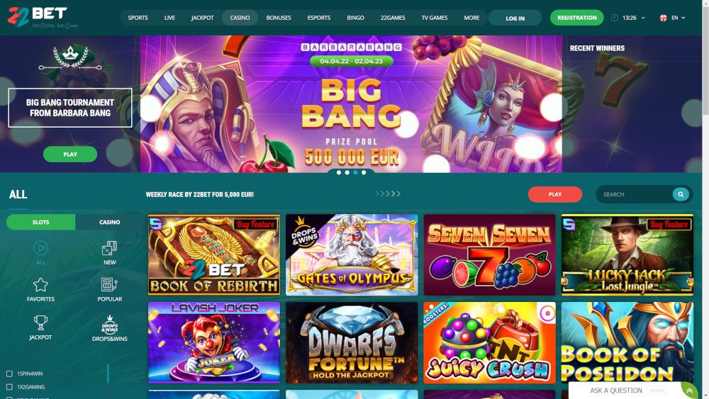 22BET Casino Site