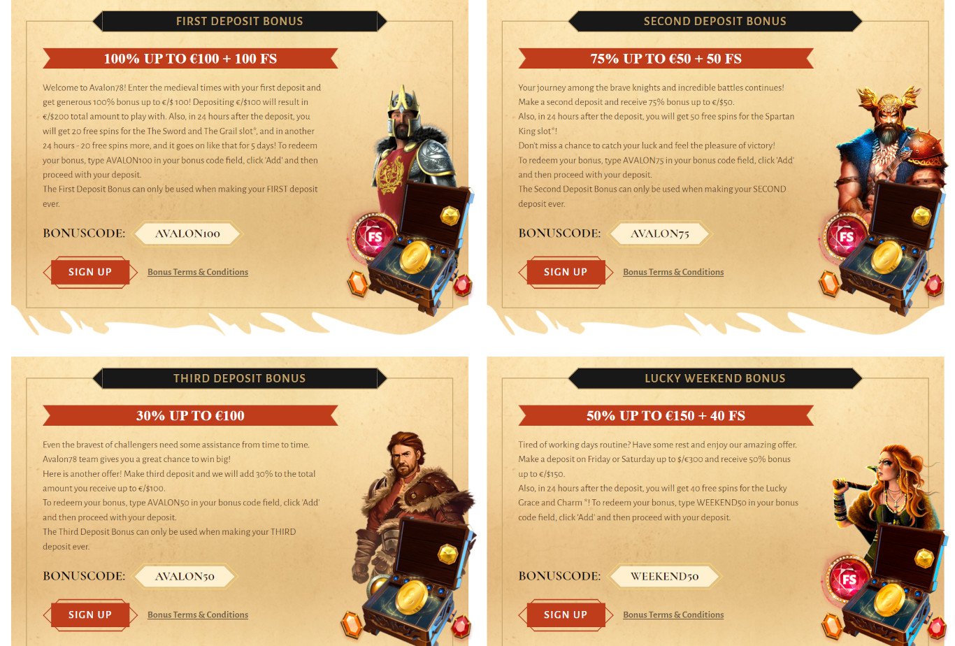 Avalon 78 Casino Bonuses for Players
