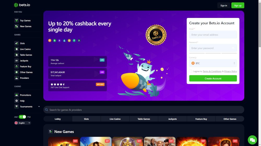 Bets.io Casino Site