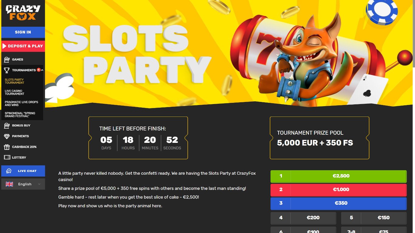 Crazy Fox Casino Bonuses for Players
