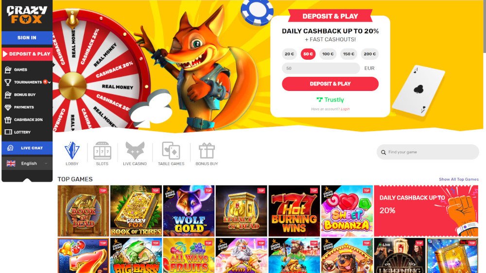 Crazy Fox Casino Site