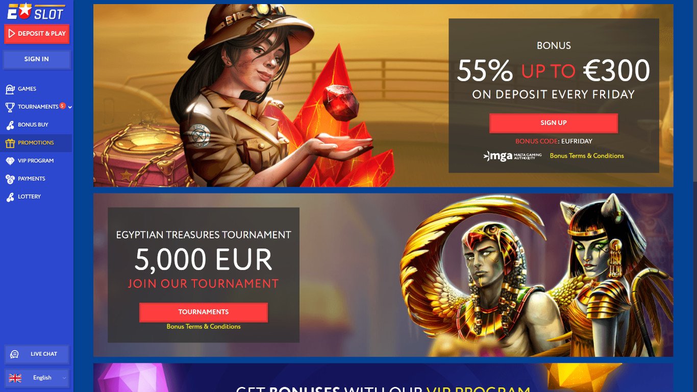 EUslot Casino Bonuses for Players