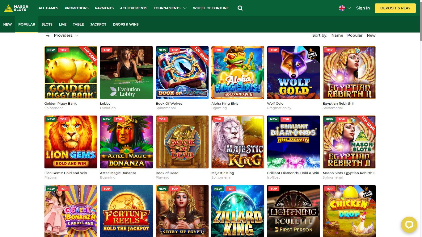 Mason Casino Games