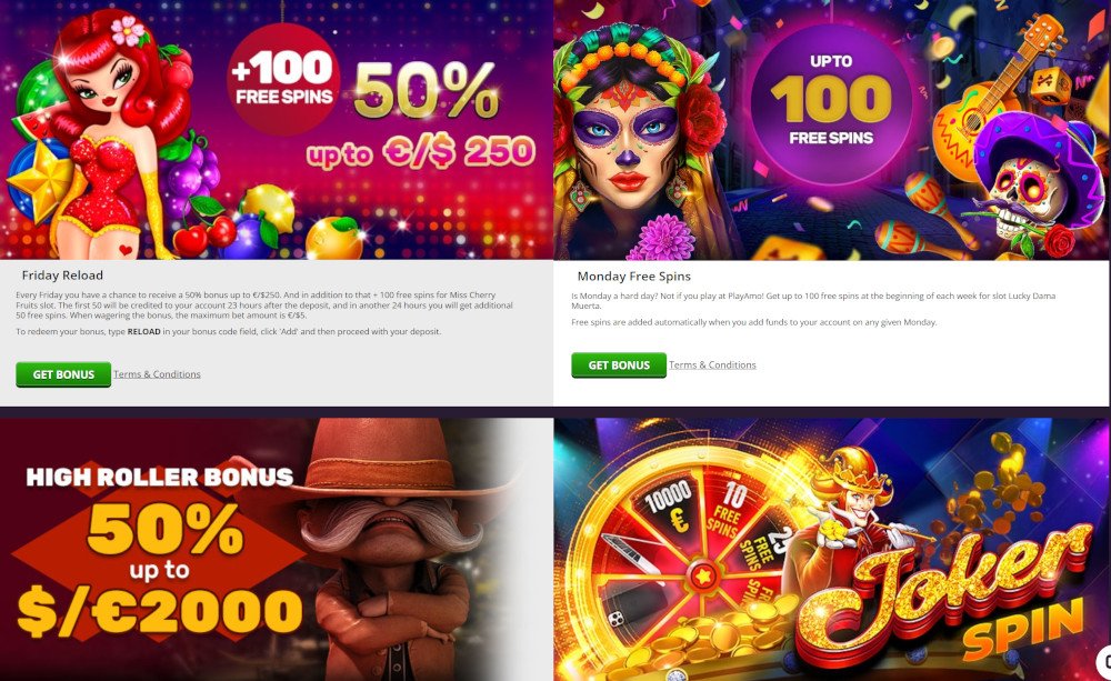 Playamo Casino Bonuses for Players